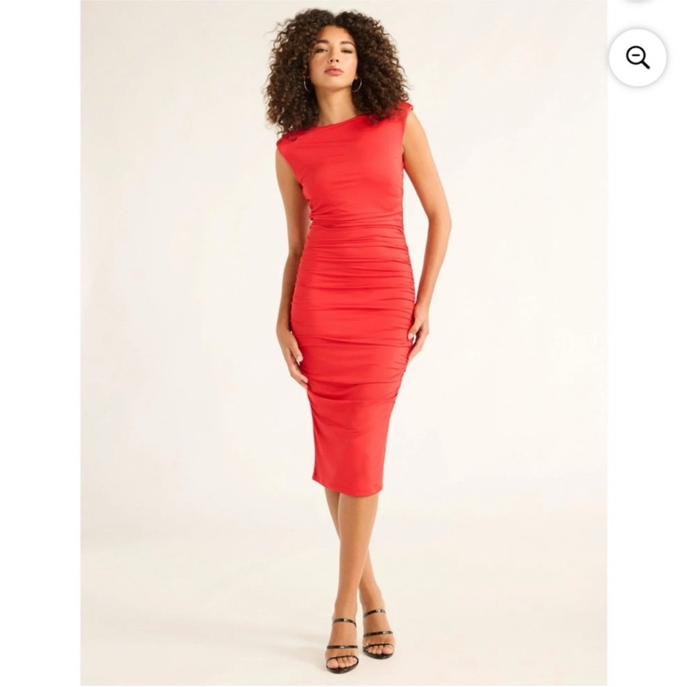 Sofia by Sofia Vergara Red Midi Dress